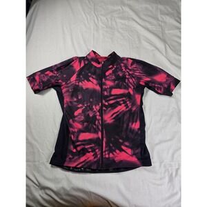 Lululemon Athletica Cycling Jersey Girls 7 Pink Purple Full Zip Bike Shirt Top